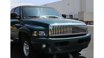 Spec-D Chrome ABS Vertical Grille Dodge Ram 1994-2002                                     - HG-RAM94CVT - Image 4