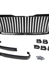 Spec-D Matte Black ABS Conversion Vertical Grille Chevrolet Silverado | Avalanche 2003-2006                                     - HG-SIV03JMVT-RS - Image 9