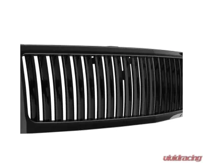 Spec-D Glossy Black ABS Vertical Grille Chevrolet Silverado 1500 2007-2013 - HG-SIV07JMVT