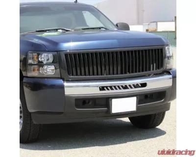 Spec-D Glossy Black ABS Vertical Grille Chevrolet Silverado 1500 2007-2013 - HG-SIV07JMVT