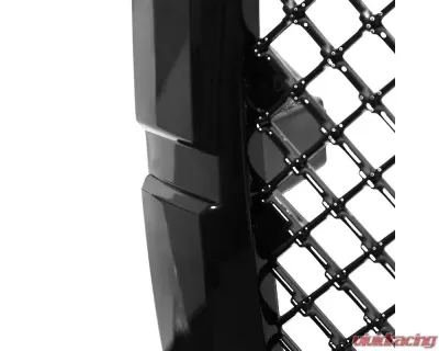 Spec-D Glossy Black ABS Honeycomb Mesh Grille Chevrolet Silverado 1500 2014-2015 - HG-SIV14JM-JL