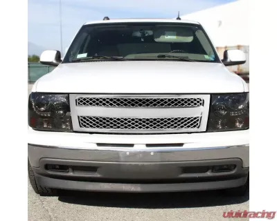 Spec-D Chrome ABS V2 Honeycomb Mesh Grille Chevrolet Silverado 1999-2002 - HG-SIV99CVT-V2-RS