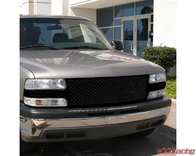 Spec-D Glossy Black ABS Honeycomb Mesh Grille Chevrolet 1999-2006 - HG-SIV99JM-JL