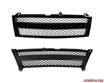 Spec-D Black ABS V2 Mesh Grille Chevrolet Silverado 1999-2002 - HG-SIV99JM-V2-RS