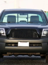 Spec-D Glossy Black ABS Honeycomb Mesh Grille Toyota Tacoma 2005-2011                                     - HG-TAC05JM-JL - Image 4