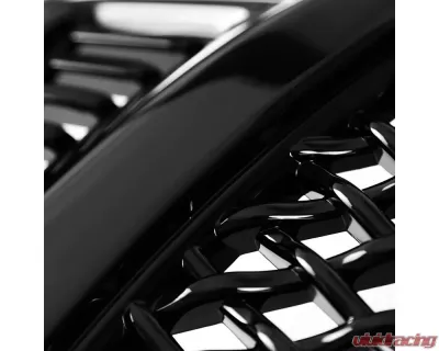 Spec-D Glossy Black ABS Honeycomb Mesh Grille Toyota Tacoma 2005-2011 - HG-TAC05JM-JL