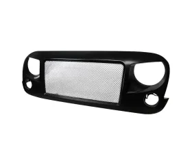 Spec-D Matte Black ABS Mesh Grille Jeep Wrangler 2007-2018