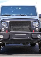 Spec-D Matte Black ABS Mesh Grille Jeep Wrangler 2007-2018                                     - HG-WRG07BB-G3-KL - Image 4