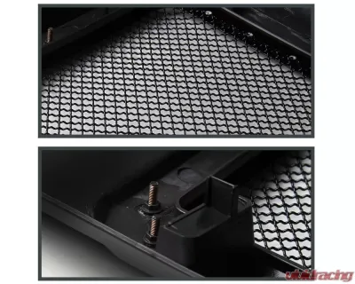 Spec-D Matte Black Rivet Style Mesh Grille Jeep Wrangler 2007-2018 - HG-WRG07BB-G4-KL