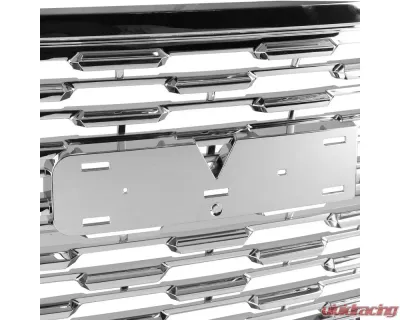 Spec-D Chrome ABS Denali Style Mesh Grille GMC Yukon | Yukon XL 2015-2020 - HG-YUK15C-V2-GL