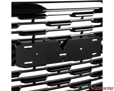 Spec-D Glossy Black ABS Denali Style Mesh Grille GMC Yukon | Yukon XL 2015-2020 - HG-YUK15JM-V2-GL