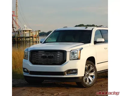 Spec-D Glossy Black ABS Denali Style Mesh Grille GMC Yukon | Yukon XL 2015-2020 - HG-YUK15JM-V2-GL