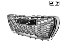 Spec-D Chrome Denali Style Front Mesh Grille GMC Yukon | Yukon XL 2021-2022
