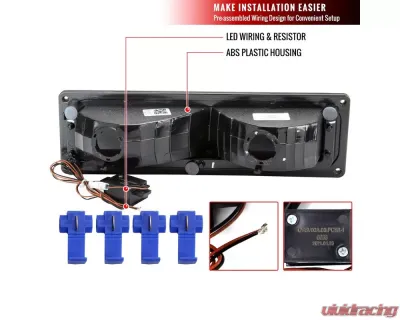 Spec-D LED Strip Bumper Corner Signal Lights (Matte Black Housing/Clear Lens) Chevrolet | GMC 1988-1999 - LB-C1088JM-G3-GO