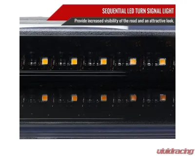 Spec-D Bumper Lights w/ Sequential Turn Signal Lights (Glossy Black Housing/Smoked Lens) GMC Sierra | Yukon 1999-2007 - LB-GMC99GLED-SQ-TM