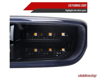 Spec-D Bumper Lights w/ Sequential Turn Signal Lights (Glossy Black Housing/Smoked Lens) GMC Sierra | Yukon 1999-2007 - LB-GMC99GLED-SQ-TM