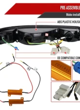 Spec-D Bumper Lights w/ Sequential Turn Signal Lights (Glossy Black Housing/Smoked Lens) GMC Sierra | Yukon 1999-2007                                     - LB-GMC99GLED-SQ-TM - Image 8