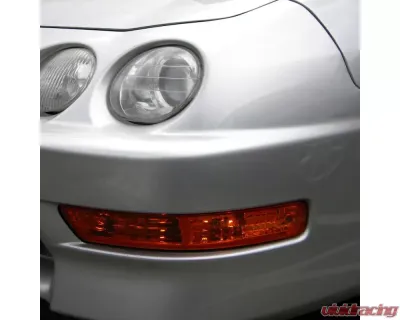Spec-D Bumper Lights (Chrome Housing/Amber Lens) Acura Integra 1998-2001 - LB-INT98AM-RS