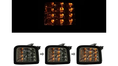 Spec-D Sequential Front Bumper LED Turn Signal Lights (Chrome Housing/Smoked Lens) Subaru WRX | STI 2015-2021                                     - LB-WRX15GLED-SQ-VS - Image 2