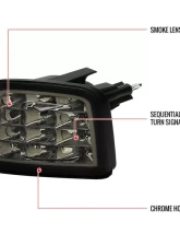 Spec-D LED Sequential Front Bumper Turn Signal Lights (Chrome Housing/Smoke Lens) Subaru WRX | STI 2015-2021                                     - LB-WRX15GLED-SQ-VS - Image 7