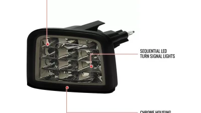 Spec-D Sequential Front Bumper LED Turn Signal Lights (Chrome Housing/Smoked Lens) Subaru WRX | STI 2015-2021                                     - LB-WRX15GLED-SQ-VS - Image 7