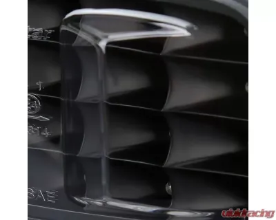 Spec-D LED STI Sequential Front Bumper Turn Signal Lights (Matte Black Housing/Clear Lens) Subaru WRX | STI 2015-2021 - LB-WRX15JMLED-SQ-VS