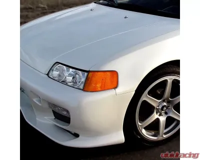 Spec-D Corner Lights (Chrome Housing/Amber Lens) Honda CR-X 1990-1991 - LC-CRX90AM-RS