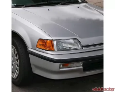 Spec-D Corner Lights (Chrome Housing/Amber Lens) Honda Civic 1990-1991 - LC-CV903AM-RS