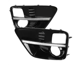 Spec-D Switchback LED Sequential Signal Fog Light Bezels (Glossy Black Housing/Clear Lens) Subaru WRX | STI 2015-2017