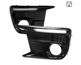 Spec-D Switchback LED Sequential Signal Fog Light Bezels (Glossy Black Housing/Clear Lens) Subaru WRX | STI 2018-2021