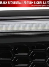 Spec-D Switchback LED Sequential Signal Fog Light Mesh Bezels (Glossy Black Housing/Clear Lens) Subaru WRX | STI 2018-2021                                     - LDR-WRX18GBV2-SQ-VS - Image 4