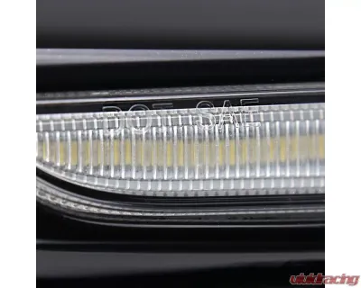 Spec-D Switchback LED Sequential Signal Fog Light Mesh Bezels (Glossy Black Housing/Clear Lens) Subaru WRX | STI 2018-2021 - LDR-WRX18GBV2-SQ-VS