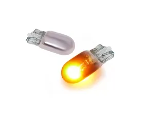 Spec-D T10 Chrome Amber 12V/5W Light Bulbs