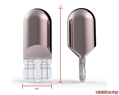 Spec-D T10 Chrome Amber 12V/5W Light Bulbs - LED-194AMCC-04