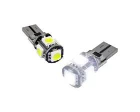 Spec-D T10 White 5 SMD LED Bulb w/ Integrated Canbus (2pc)
