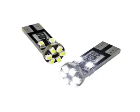 Spec-D T10 White 10 SMD LED Bulb w/ Integrated Canbus (2pc)