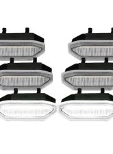 Spec-D Front Grille LED Driving Lights - 6pc (Chrome Housing/Clear Lens) Ford Mustang 2015-2017                                     - LED-MST15CLEDG6-VS - Image 7