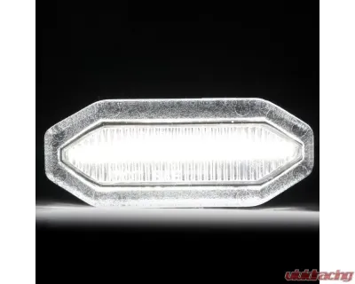 Spec-D Front Grille LED Driving Lights - 6pc (Chrome Housing/Clear Lens) Ford Mustang 2015-2017 - LED-MST15CLEDG6-VS