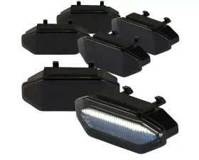 Spec-D Front Grille LED Driving Lights - 6pc (Black Housing/Smoke Lens) Ford Mustang 2015-2017