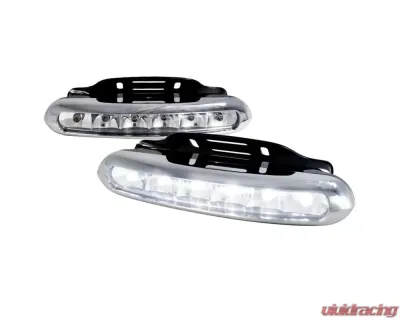 Spec-D Universal 3W Clear Lens 6 LED Daytime Running Lights - LF-102LED-WT-SD