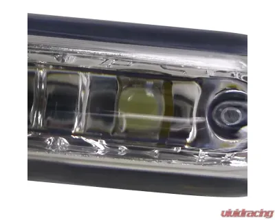 Spec-D Universal 4W 8 LED 6000K Daytime Running Lights (Chrome Housing/Clear Lens) - LF-108LED-WT