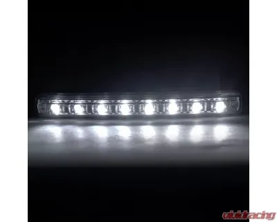 Spec-D Universal 4W 8 LED 6000K Daytime Running Lights (Chrome Housing/Clear Lens) - LF-108LED-WT