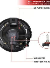 Spec-D H11 Fog Lights (Chrome Housing/Clear Lens) Chrysler | Dodge | Jeep 2011-2019                                     - LF-300C11C-HZ - Image 8