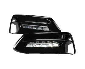 Spec-D LED Fog Lights Kit w/ Switch & Wiring Harness (Chrome Housing/Clear Lens) Honda Accord 2018-2020
