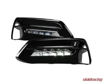 Spec-D LED Fog Lights Kit w/ Switch & Wiring Harness (Chrome Housing/Clear Lens) Honda Accord 2018-2020 - LF-ACD184CLED-HZ