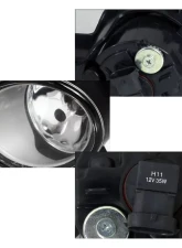 Spec-D H11 Fog Lights Kit w/ Switch & Wiring Harness (Chrome Housing/Clear Lens) Nissan Altima Coupe 2008-2012                                     - LF-ALT08COEM-HZ - Image 2