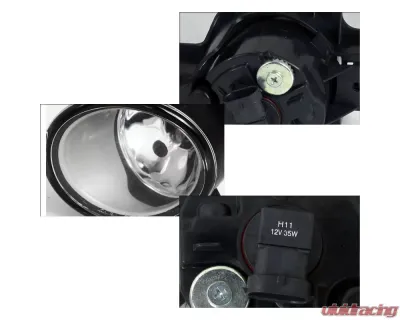 Spec-D H11 Fog Lights Kit w/ Switch & Wiring Harness (Chrome Housing/Clear Lens) Nissan Altima Coupe 2008-2012 - LF-ALT08COEM-HZ