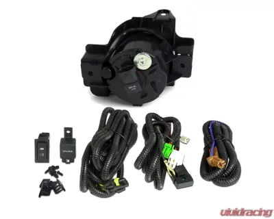 Spec-D H11 Fog Lights Kit w/ Switch & Wiring Harness (Chrome Housing/Clear Lens) Nissan Altima Coupe 2008-2012 - LF-ALT08COEM-HZ