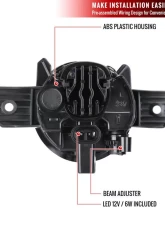 Spec-D 12v/6w LED Fog Lights Kit (Chrome Housing/Clear Lens) Nissan Altima 2019-2021                                     - LF-ALT19CLED-HZ - Image 8