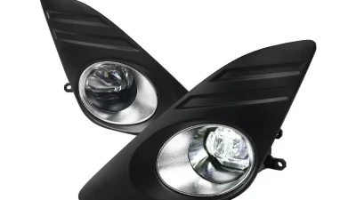 Spec-D SMD LED Projector Fog Lights w/ Switch, Wiring Harness, & Black Bezels (Chrome Housing/Clear Lens) Toyota Camry 2012-2014                                     - LF-CAM12CG3-DL - Image 10